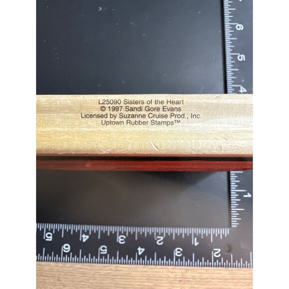 Sisters Of The Heart Rubber Stamp By Sandi Gore Evans 1997 Uptown Rubber Stamps - Picture 3 of 4